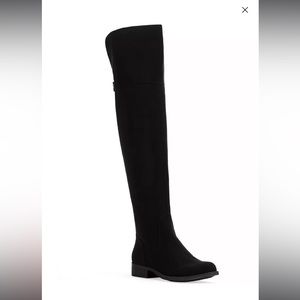 Sun + Stone Allicce Over-The-Knee Boots Black Micro 8 BLACK, Size 8